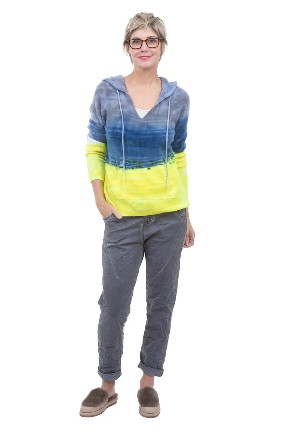 Best Evie Lou Cashmere V Hoodie, Acid Aristotle