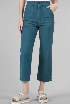 Discount Evie Lou Denim Boiler Pant, Peacock