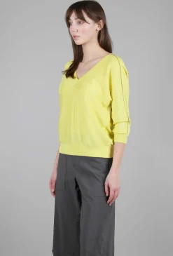 Clearance Evie Lou Double V Dolman Sweater, Citrus