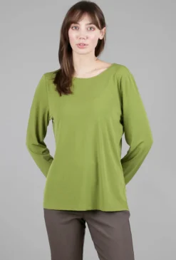 Sale Evie Lou Foundation Knit L/S Tee, Moss