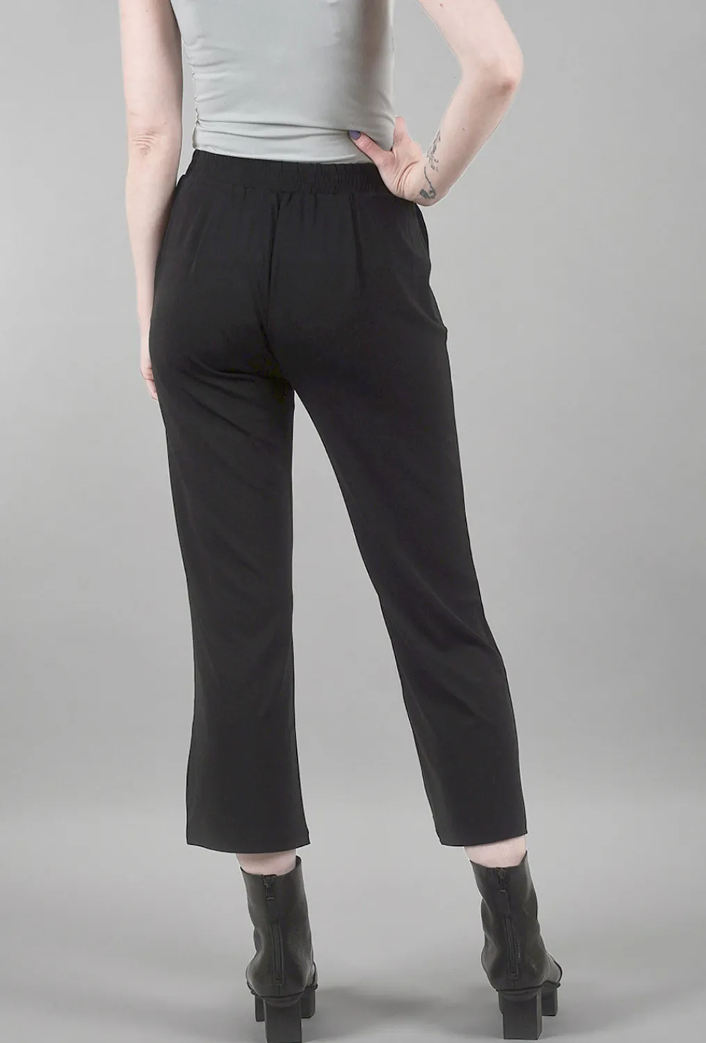 Online Evie Lou Foundation Slit-Leg Pant, Black