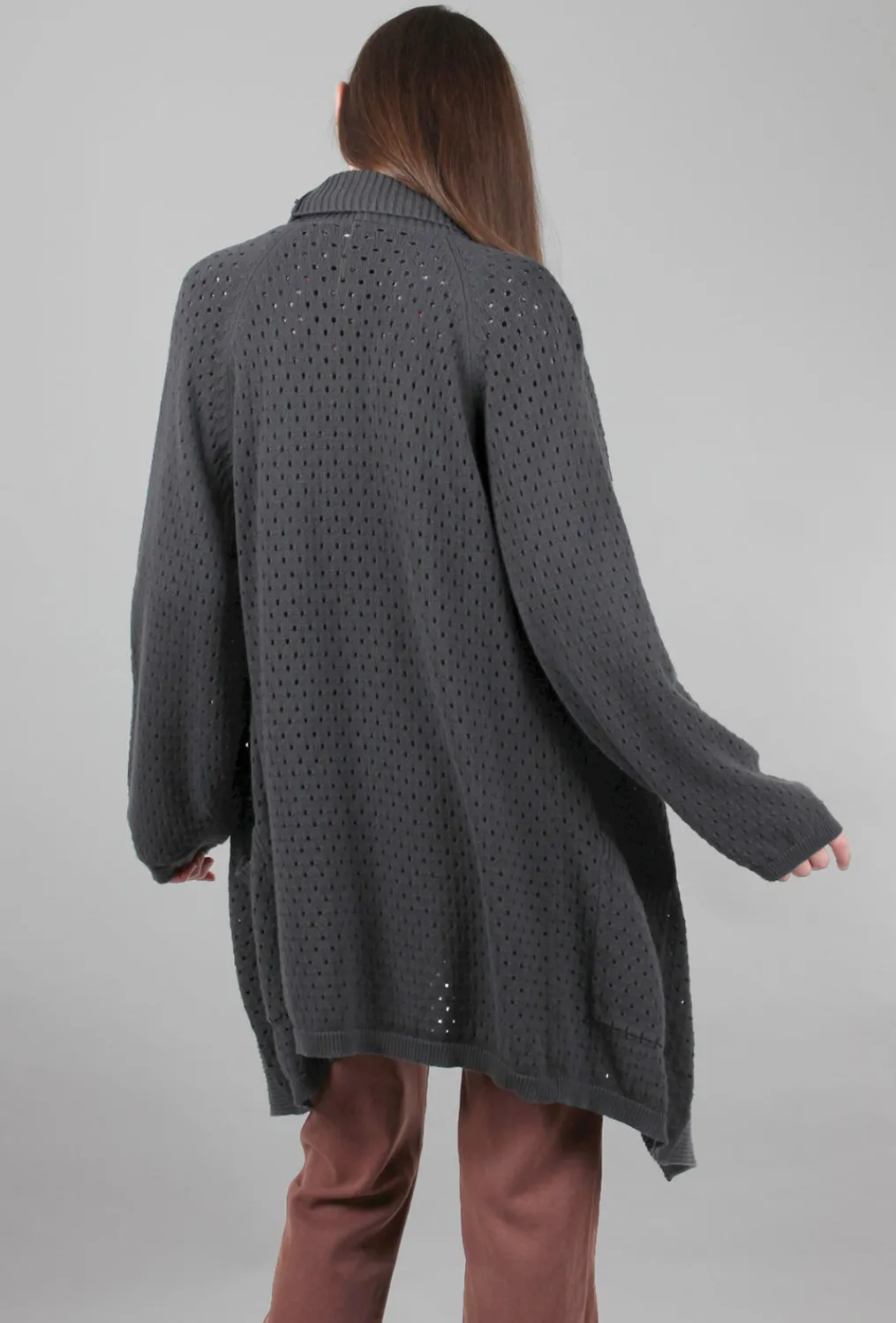 Cheap Evie Lou Holey Cardie, Charcoal