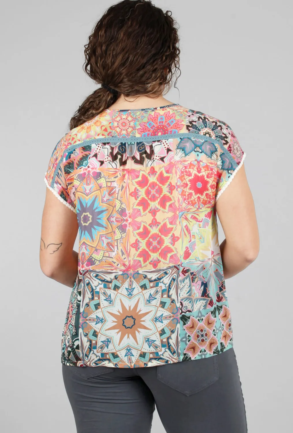 Best Evie Lou Kaleida Paise Blouse, Blue Multi