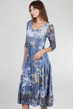 Discount Evie Lou Lace Sleeve Watercolor Dress, Blossom