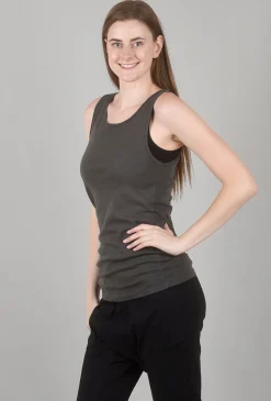 Hot Evie Lou Organic Long Tank, Graphite