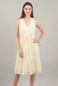 Cheap Evie Lou Overstitch Crinkle Sundress, Ivory