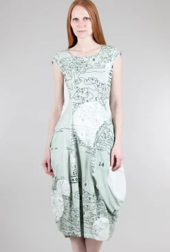 Outlet Evie Lou Pbn French Terry Shapely Dress, Sky Print