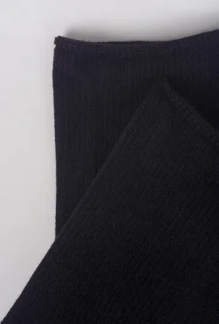 Outlet Evie Lou Rose Crew Socks, Solid Black