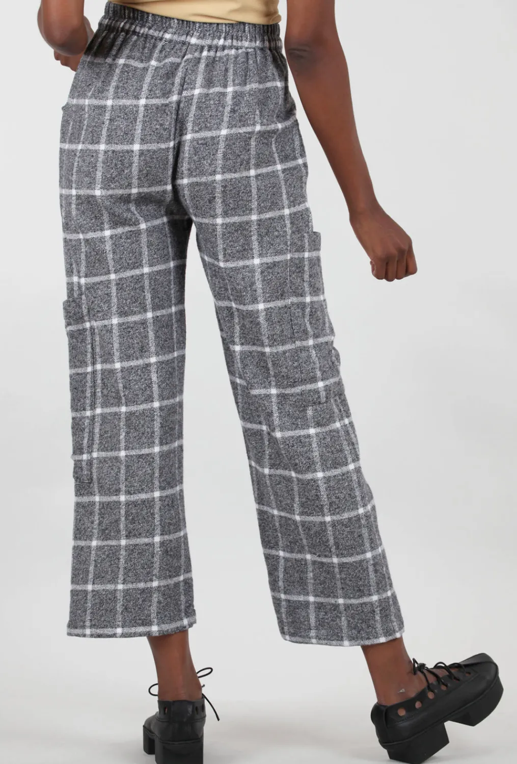 Best Sale Evie Lou Roseanne Flannel Pant, Gray Cambridge
