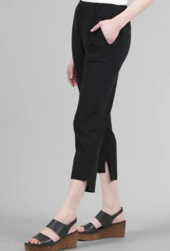 Flash Sale Evie Lou Signature Deep-Hem Pant, Black
