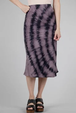 Sale Evie Lou Silky Twist-Dye Skirt, Iced Grape
