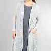 Clearance Evie Lou Airy Silk Pucker Duster, Cement