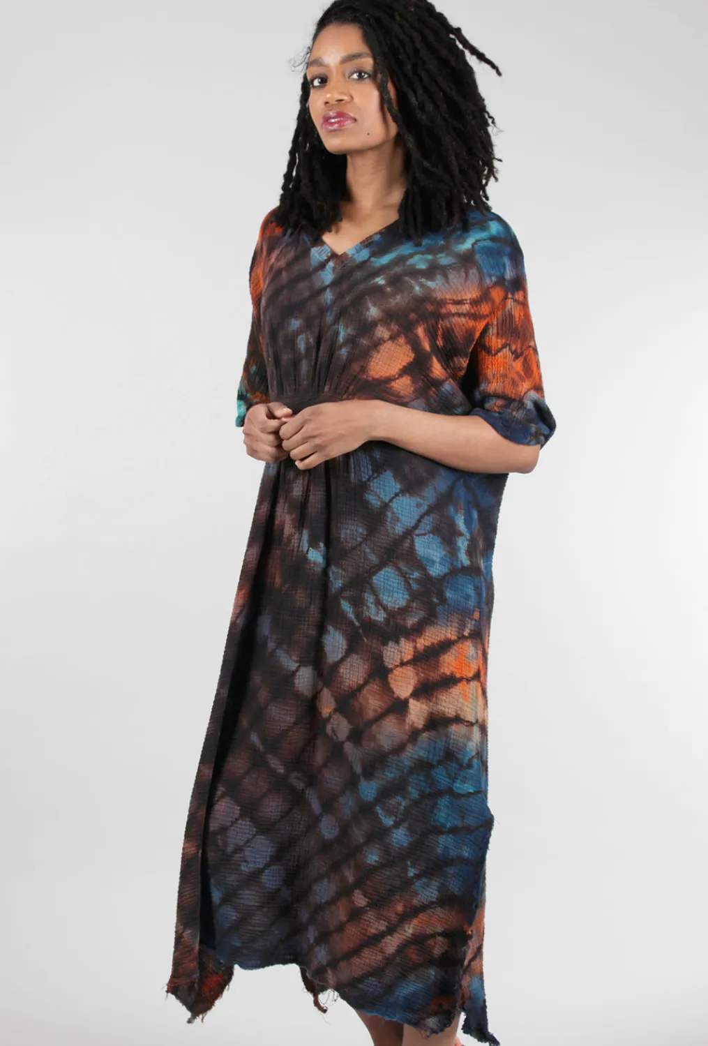 Flash Sale Evie Lou Andrea Caftan, Spiral Black