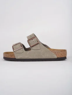 Store Evie Lou Arizona Soft Bed Sandal, Taupe Suede