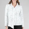 Sale Evie Lou Asym Hem Zip Blazer, Cream
