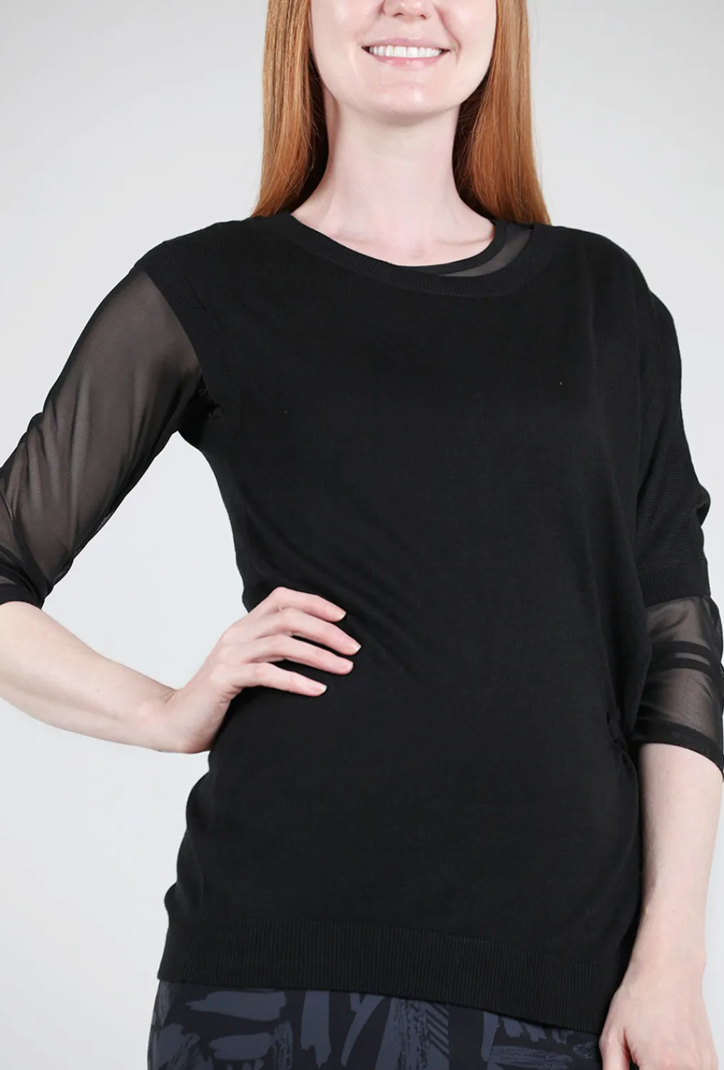 Outlet Evie Lou Asym Tie-Detail Sweater, Black