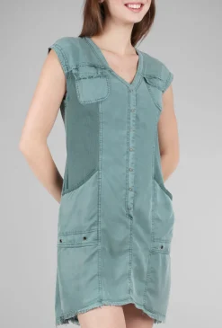 Clearance Evie Lou Austen Shirt Dress, Folk Tale Lagoon