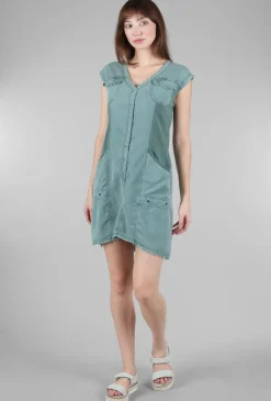 Clearance Evie Lou Austen Shirt Dress, Folk Tale Lagoon