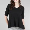 Sale Evie Lou Baby Baby Trapeze Vee Tee, Black