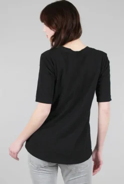 Sale Evie Lou Baby Baby Trapeze Vee Tee, Black