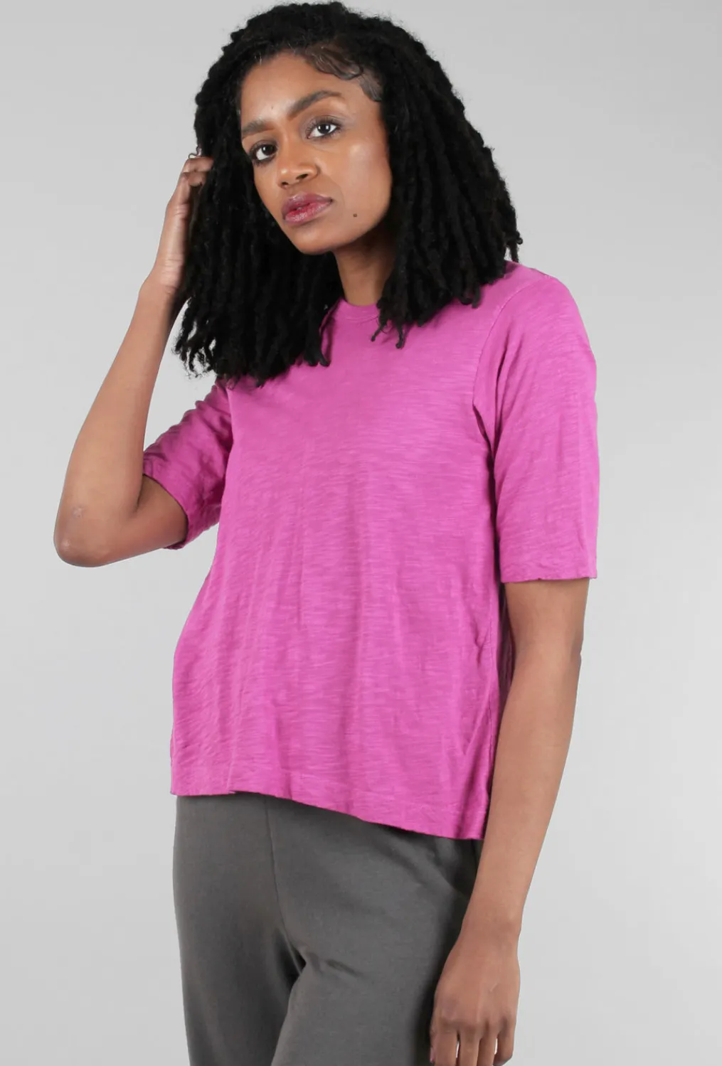 Outlet Evie Lou Baby Fit Shrunken Crew, Fuchsia