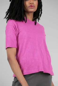 Outlet Evie Lou Baby Fit Shrunken Crew, Fuchsia