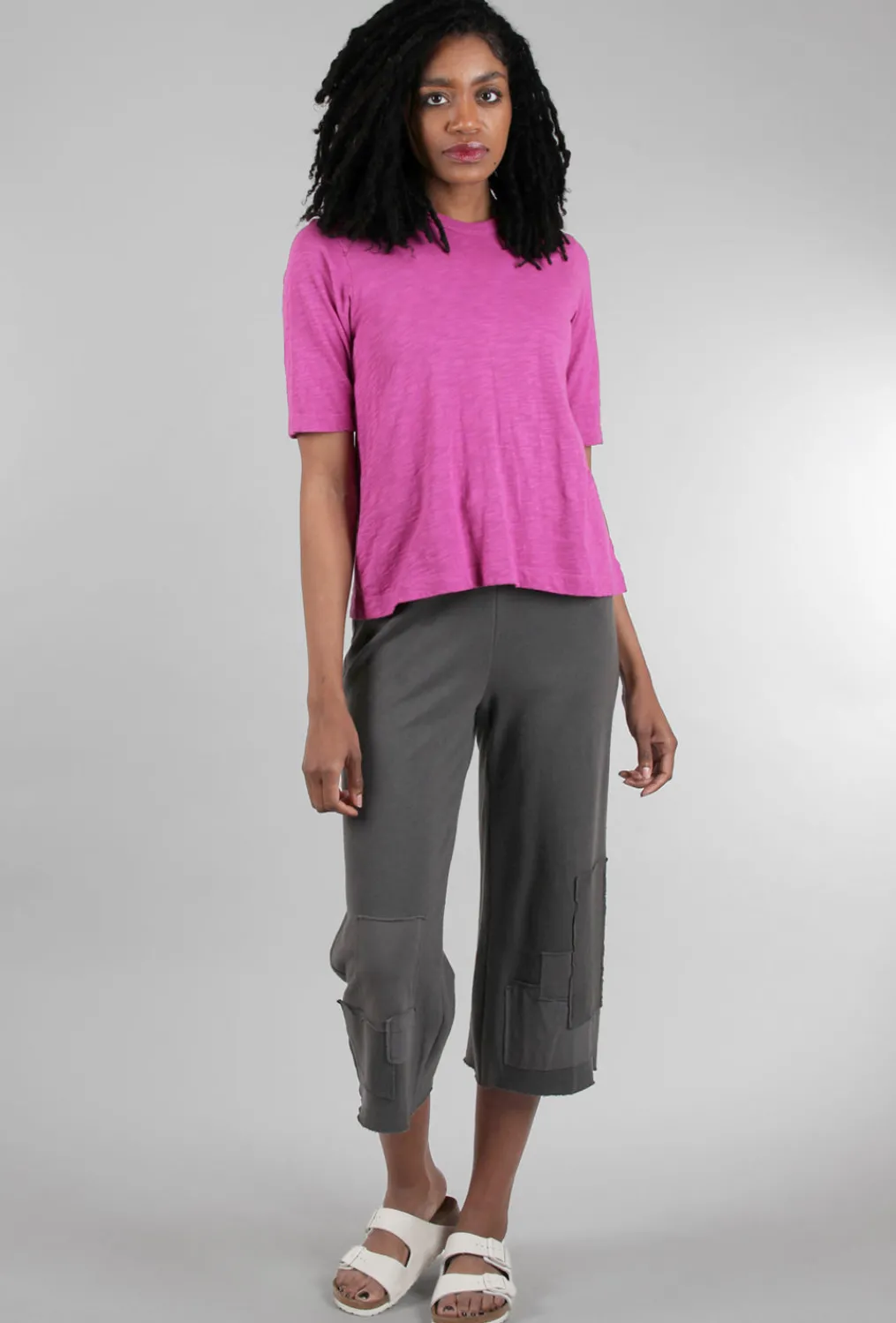 Outlet Evie Lou Baby Fit Shrunken Crew, Fuchsia