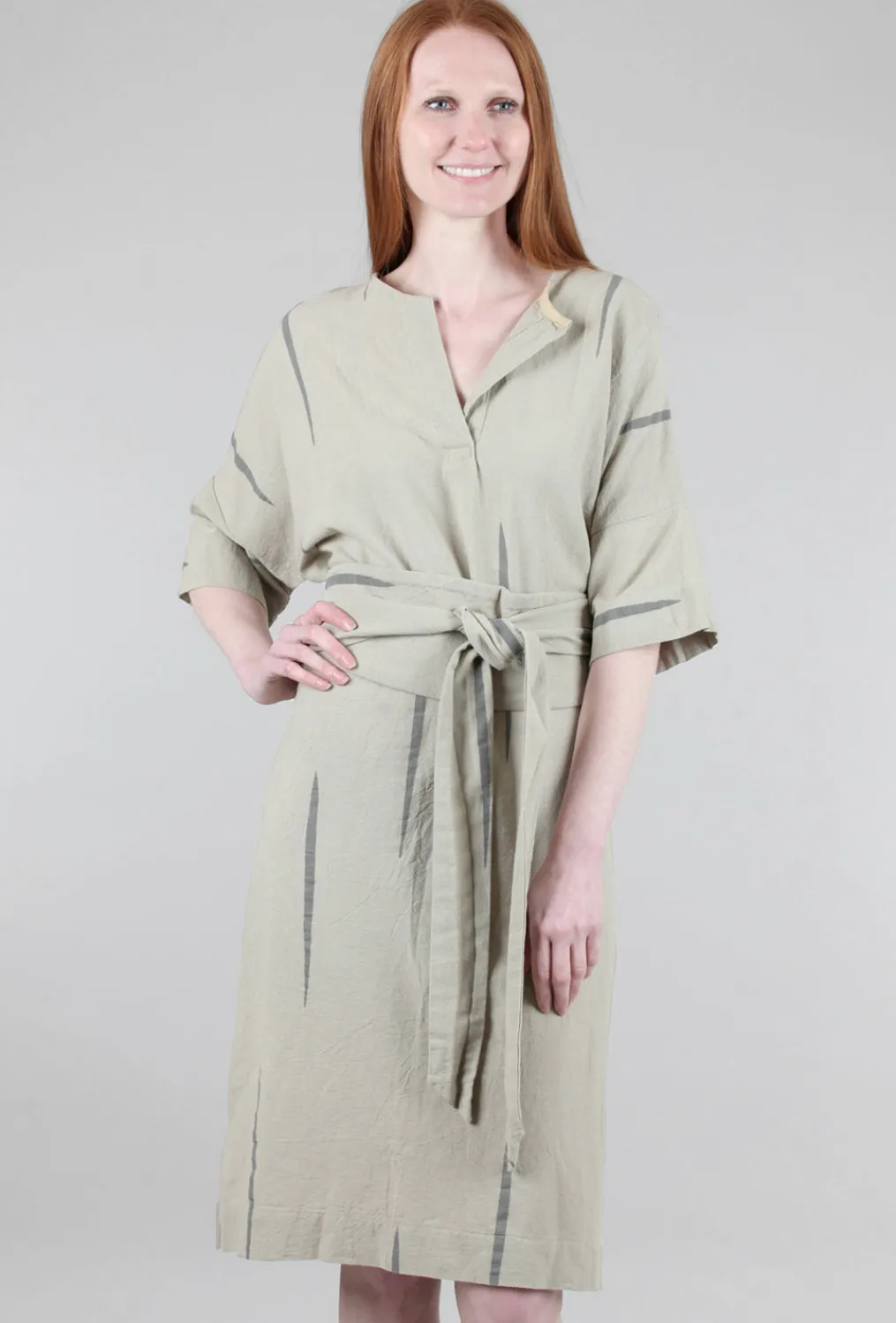 Outlet Evie Lou Belt Dress, Oatmeal Scratch