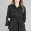 Flash Sale Evie Lou Belted Button-Up Blouse, Black