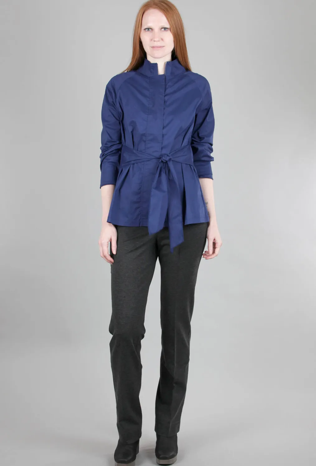 Cheap Evie Lou Belted Zip Top, Navy
