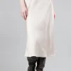 Outlet Evie Lou Bias-Cut Sateen Skirt, Champagne