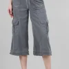 Discount Evie Lou Birk Gaucho Pant, Black Pearl