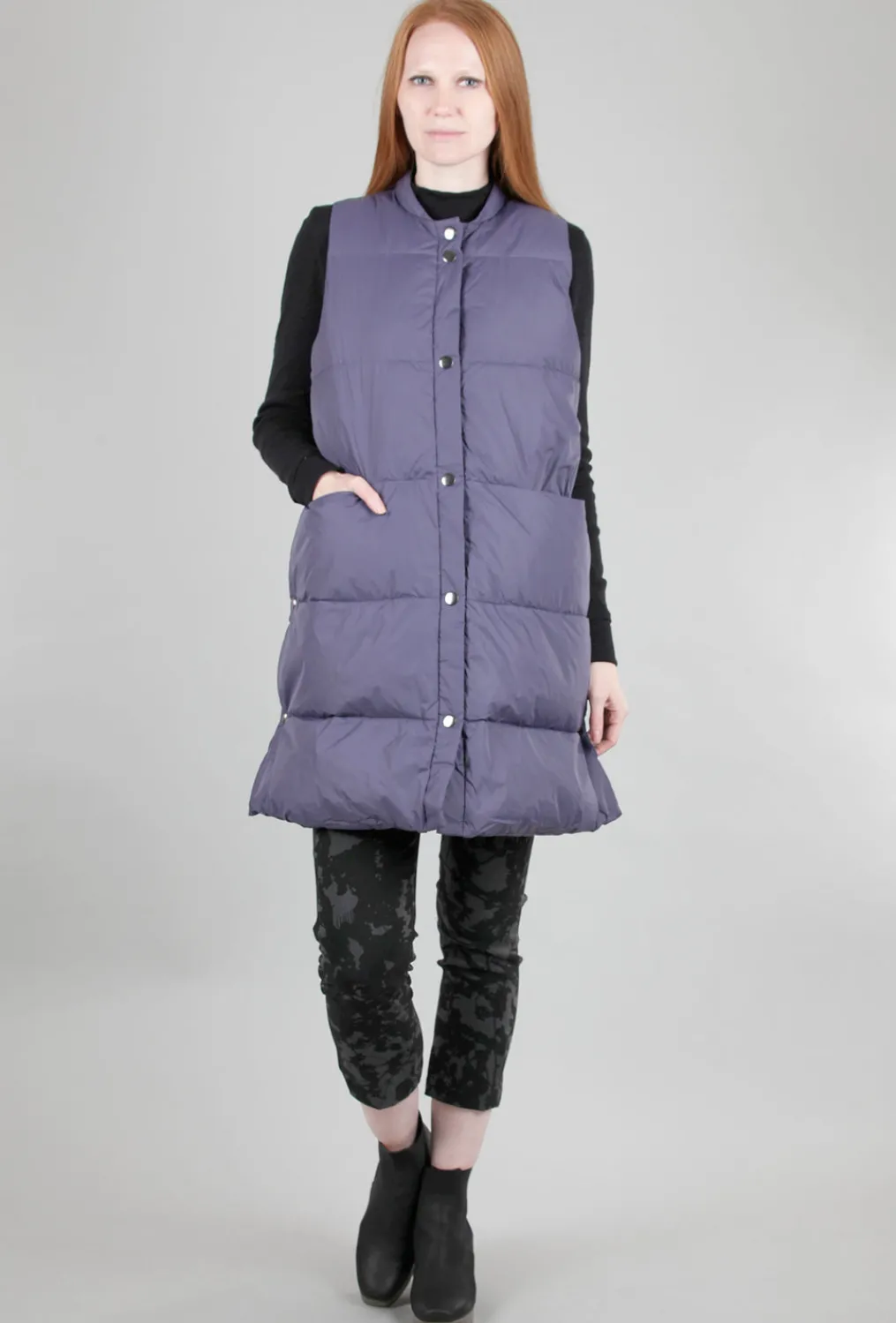 New Evie Lou Bkr Puffer Vest, Blueberry