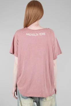 Store Evie Lou Boyfriend Tee, Lunar Disco/Bisou