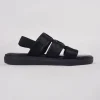Best Evie Lou Brenna Fisherman Sandal, Black