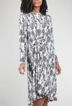 Cheap Evie Lou Bubble Knit Knot Dress, White/Thyme