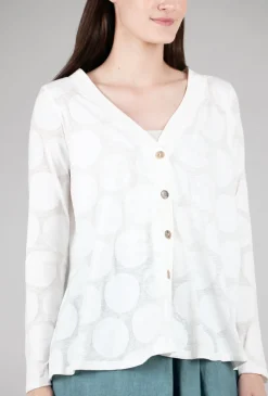 Store Evie Lou Burnout Dot Short Cardie, White