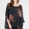 Sale Evie Lou Capri Poncho Top, Velvet/Earth