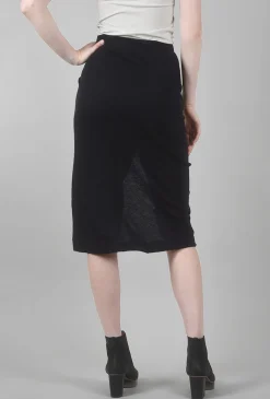 Cheap Evie Lou Cashmere Blend Midi Skirt, Black