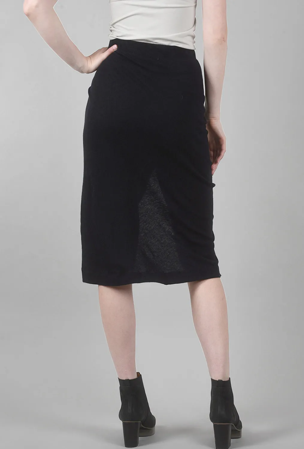 Cheap Evie Lou Cashmere Blend Midi Skirt, Black