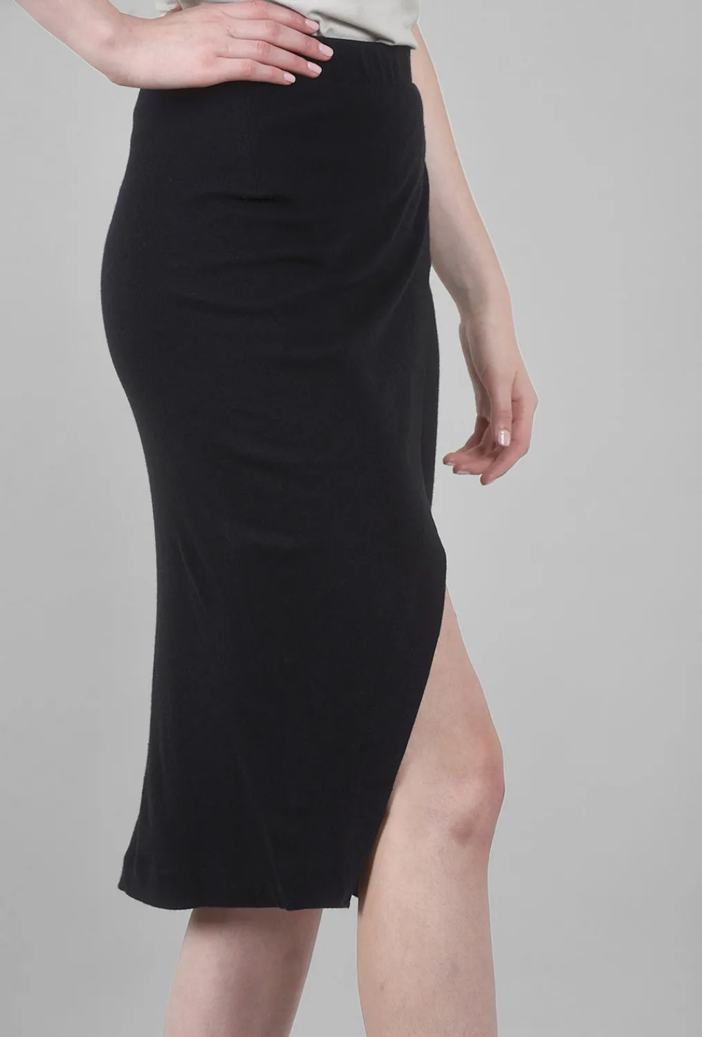 Cheap Evie Lou Cashmere Blend Midi Skirt, Black