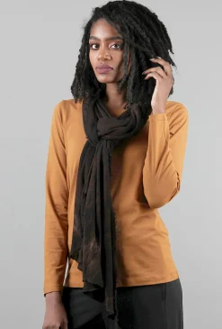 Best Sale Evie Lou Cashmere Love Scarf, Hand-Dyed Brown