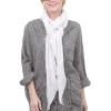 Cheap Evie Lou Cashmere Love Scarf, White Noise