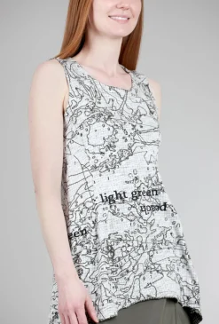 Discount Evie Lou Check Pbn Tank, Olive Print