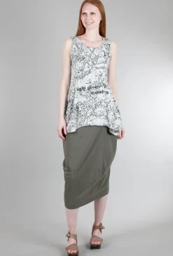 Discount Evie Lou Check Pbn Tank, Olive Print