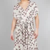 Store Evie Lou Checkered Sateen Midi Dress, Wisteria