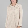 New Evie Lou Chenille Cowl Sweater, Stone