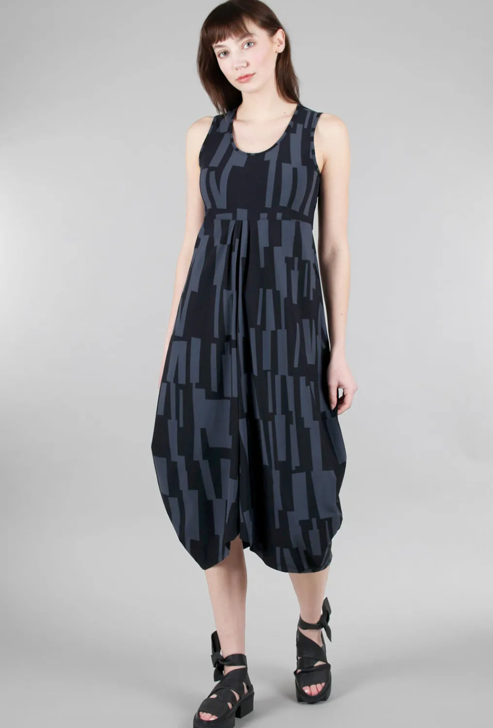 New Evie Lou Chorus Dress/Jumpsuit, Azure Beatnik Print