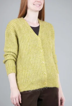 Flash Sale Evie Lou Chunky Oversized Cardie, Canary Yellow