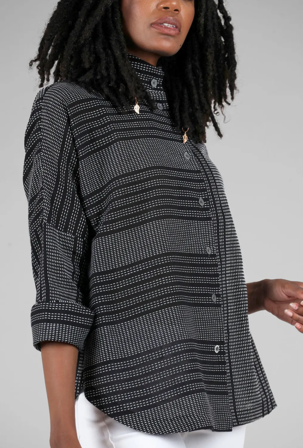 Best Evie Lou Circular Shirt Jacket, Black Beam